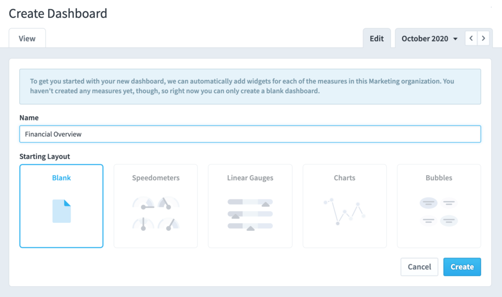 Build a Dashboard | Intrafocus