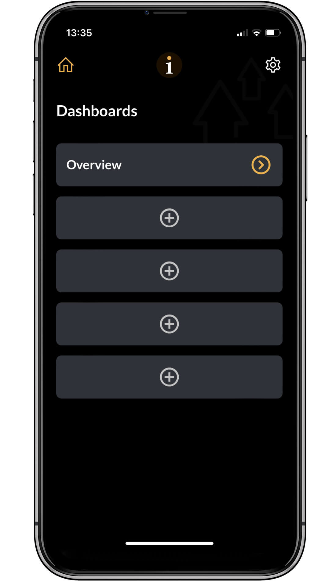 My5 - Dashboard list with one item