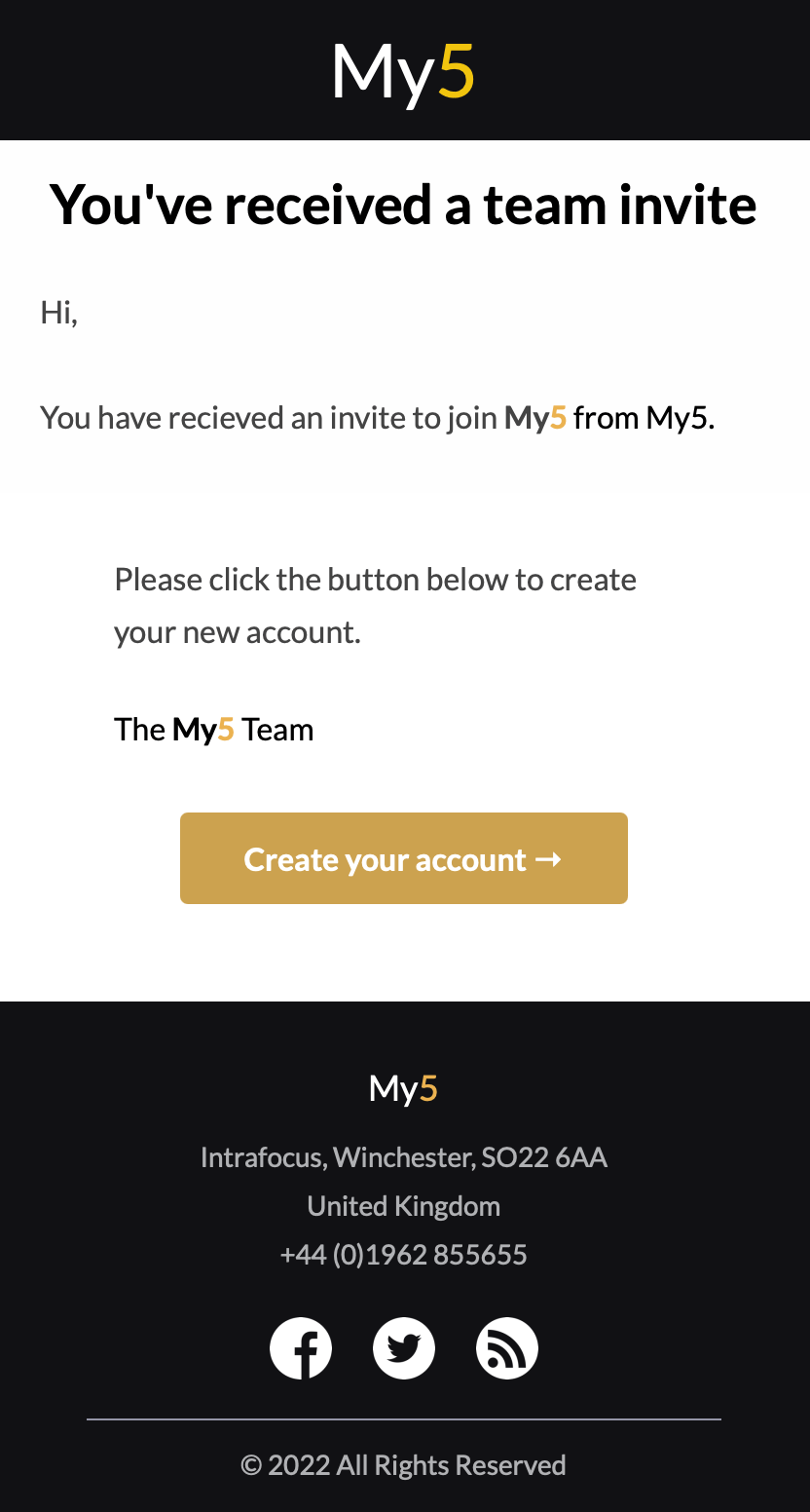 My5 - Add new user