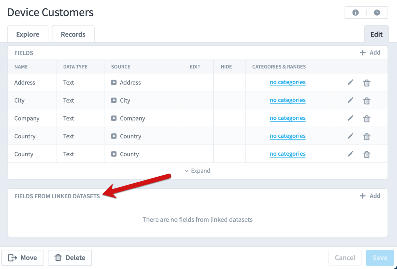 Linking Datasets - Intrafocus
