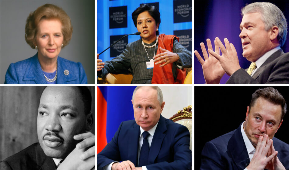 Examples of leadership styles past and present